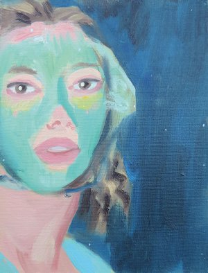 Small avocado and green mask, 2008.