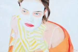 Natasha in white mask, 2007.