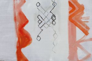 Folk embroidery motif painting series, 2019